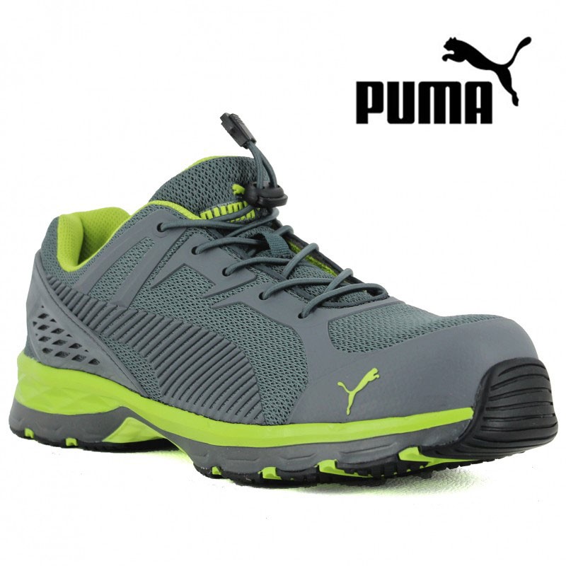 Chaussure de sécurité PUMA FUSE Motion Green Low S1P SRC à 99.50€ HT.  LISASHOES