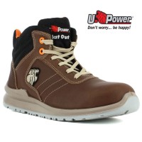 CHAUSSURE DE SÉCURITÉ HAUTE S3 EN CUIR GRAS MARRON