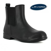 CHAUSSURES DE SÉCURITÉ FEMME STYLE BOOTS EN CUIR NOIR
