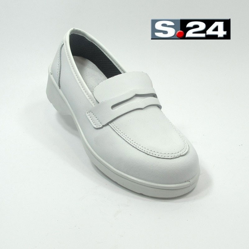 mocassin blanc