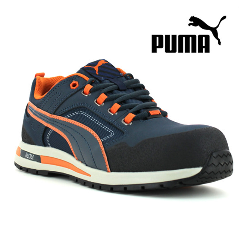 Chaussures de sécurité homme Crosstwist bleu et orange Puma Safety