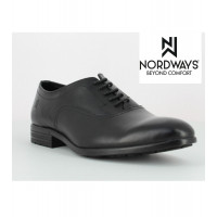 CHAUSSURE DE SERVICE HOMME EN CUIR NOIR NCLASS