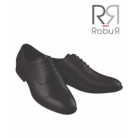 CHAUSSURE DE SERVICE HOMME ROBUR EN CUIR NOIR