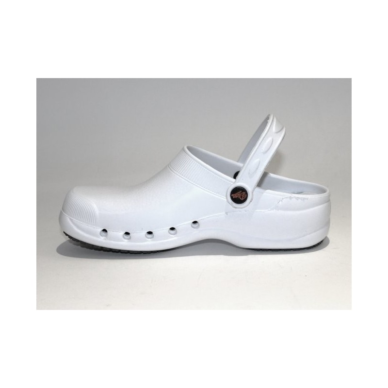 Chaussure de Sécurité Ouverte Blanche pour Femme, Sabot Okenite de Remi